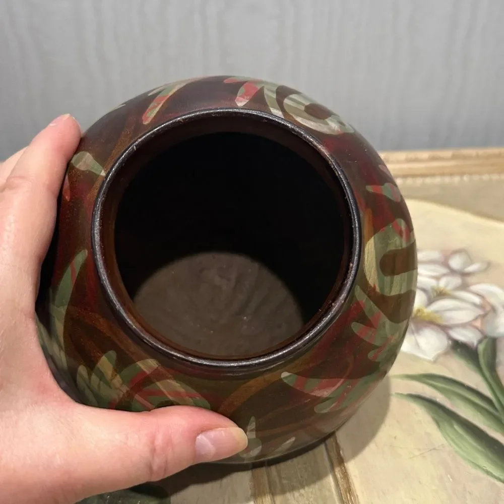 Vintage Peruvian Chulucanos Pottery Swan Vase Artist Signed